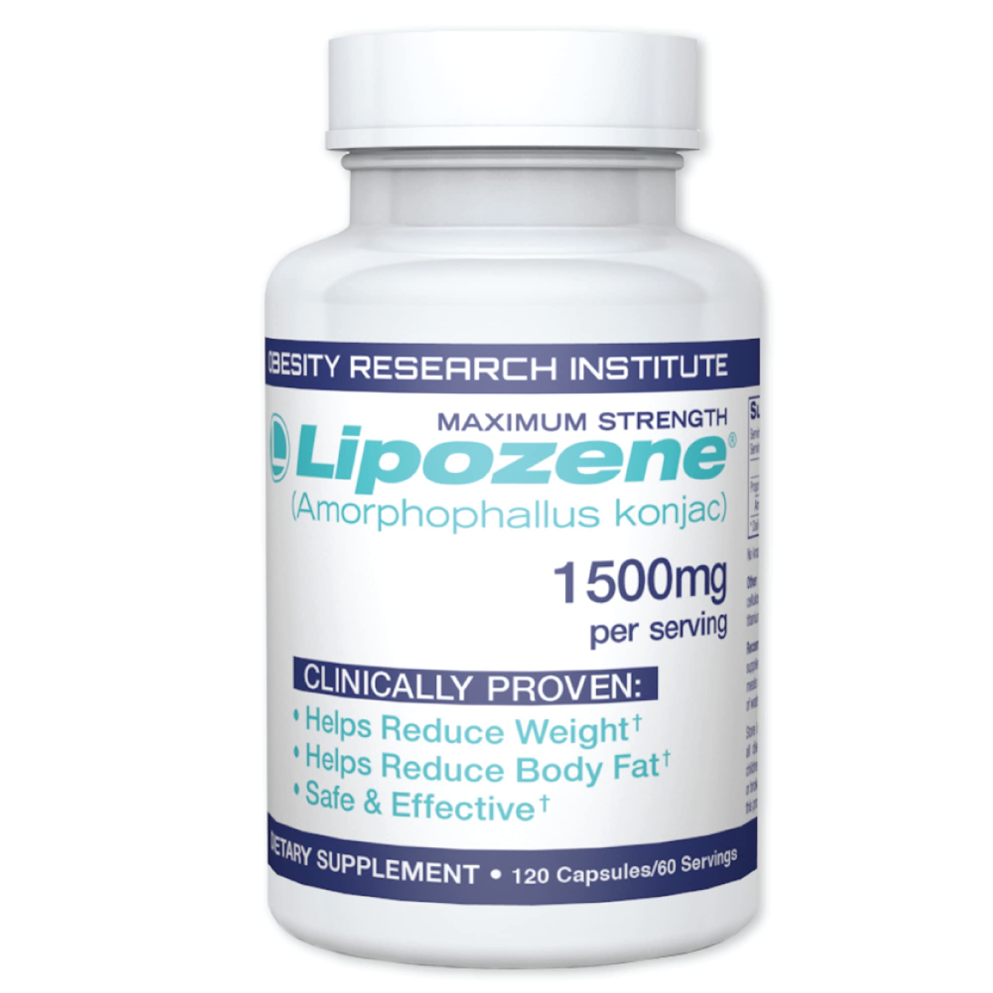 Lipozene MEGA Bottle - 120 Capsules, Making it Our Largest Size Available - Appetite Suppressant