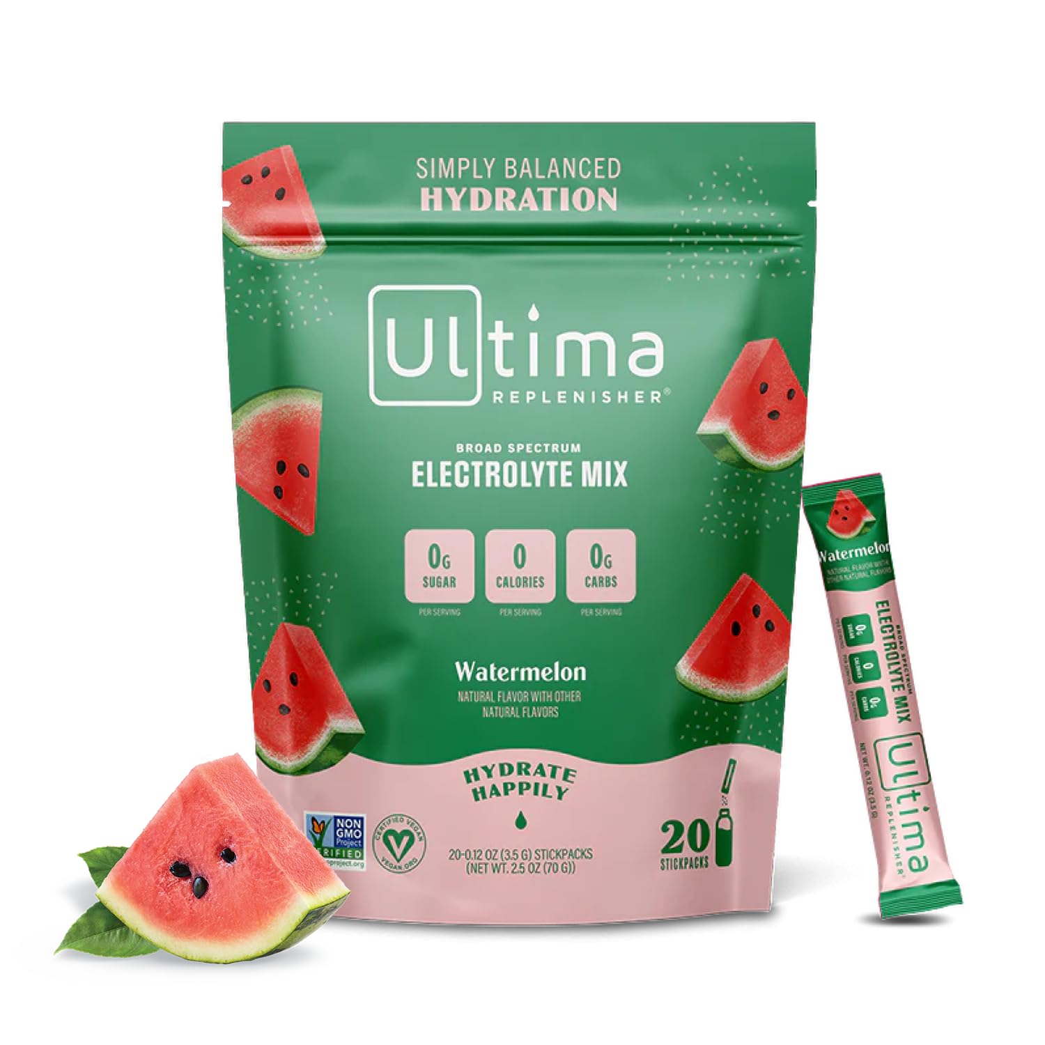 Ultima Replenisher Daily Electrolyte Drink Mix – Watermelon, 20 Stickpacks Ultima ReplenisherUS supplements