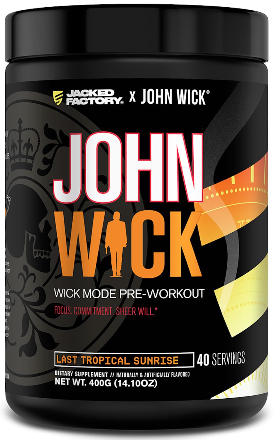 Jacked Factory X John Wick - Wick Mode Pre Workout Powder - Intense Energy, Battle-Ready Focus, Unstoppable Commitment, and Sheer Will Jacked FactoryUS supplements