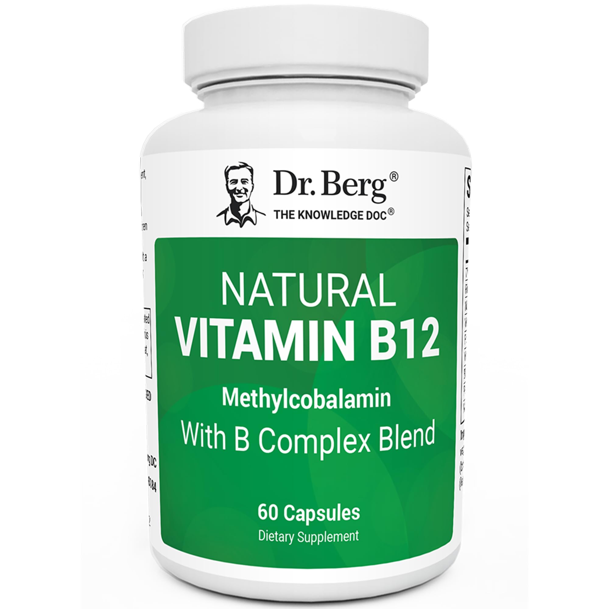 Dr. Berg Natural Vitamin B12 1000 mcg with B Complex Blend - Methylcobalamin B12 for Energy, Nerve Health, and Cognitive Function* - Methylated B12 with Folate - 60 Capsules (2-Month Supply) Dr. Berg NutritionalsAu supplements