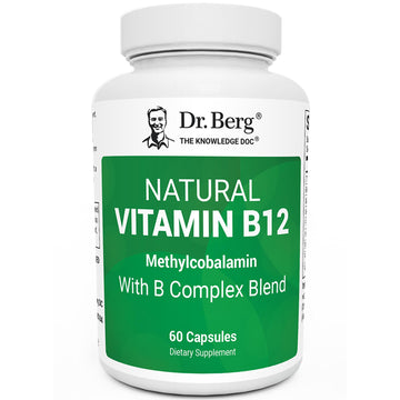 Dr. Berg Natural Vitamin B12 1000 mcg with B Complex Blend - Methylcobalamin B12 for Energy, Nerve Health, and Cognitive Function* - Methylated B12 with Folate - 60 Capsules (2-Month Supply) Dr. Berg NutritionalsAu supplements