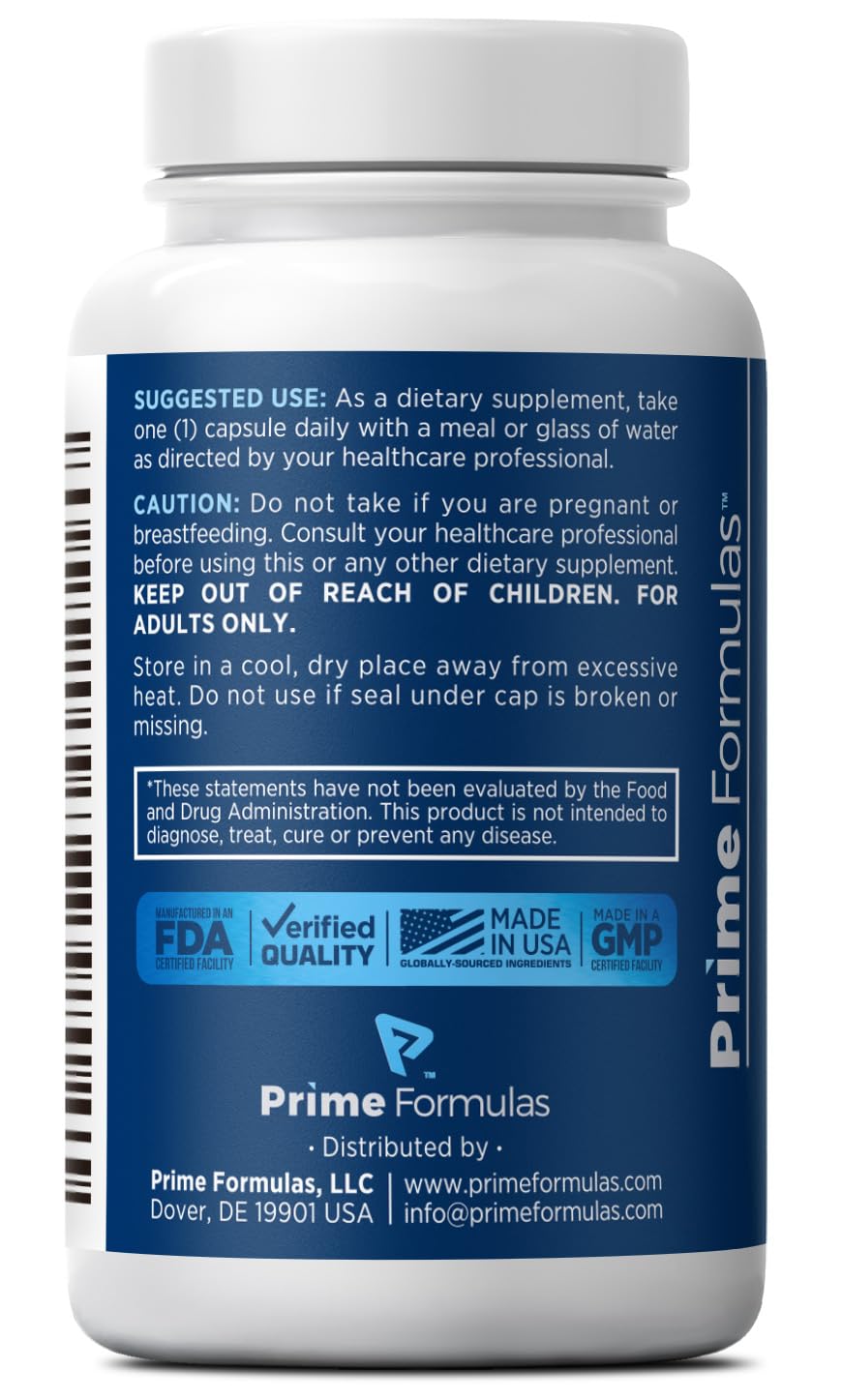 Nicotinamide 500 mg with Resveratrol 100 mg 120 Veggie Capsules - Non-GMO Vitamin B3, Supports Metabolic Health, NAD+, Skin Cell & Mitochondrial Energy Production. Made in USA for Men and Women Prime FormulasAu supplements