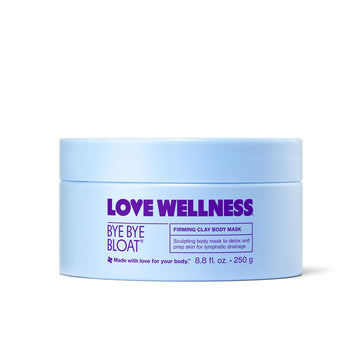 Love Wellness Bye Bye Bloat Firming Clay Body Mask | Lymphatic Drainage Body Mask for Women | Support Bloating Relief, Skin Hydration & Boost Circulation | Caffeine, Grapefruit & Peppermint Oil | 250g Love WellnessUS supplements