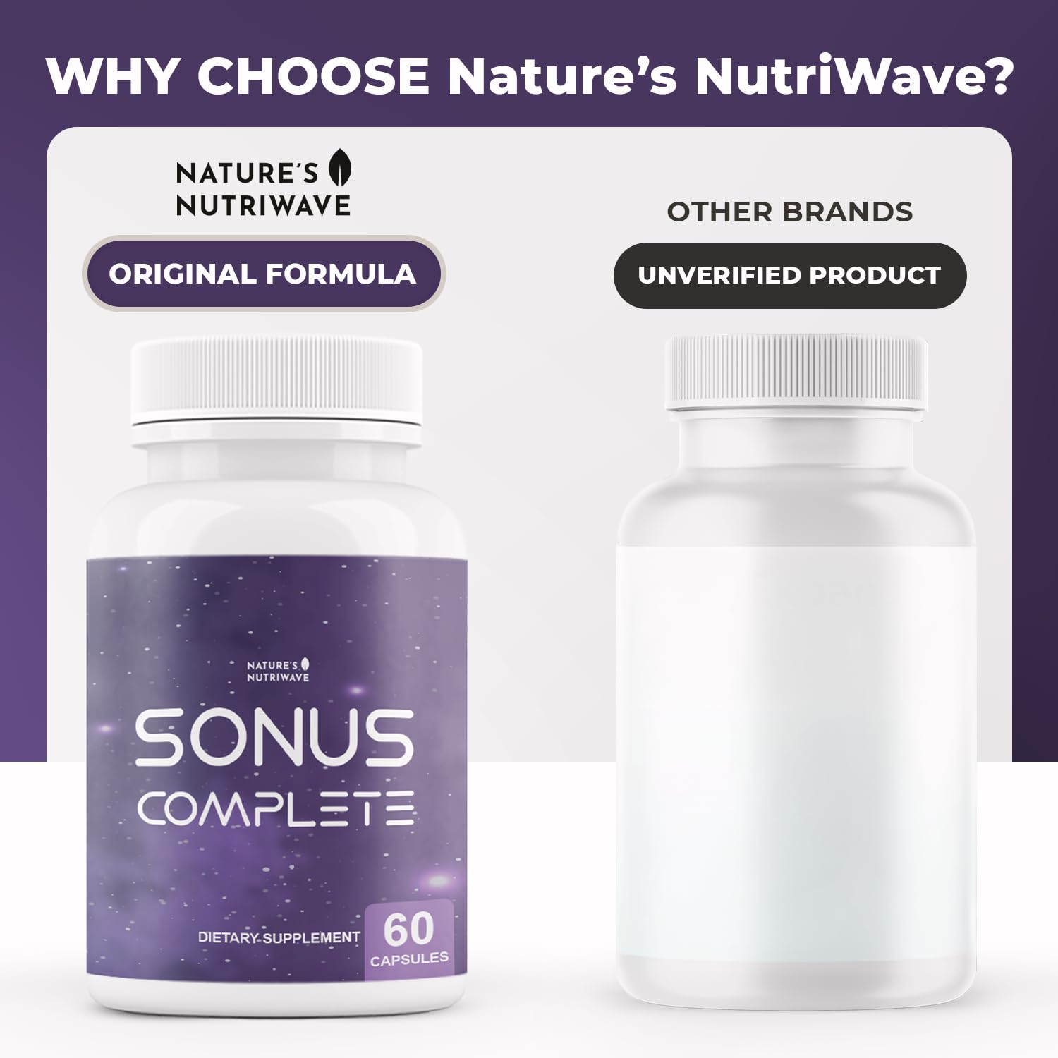 Nature’s NutriWave Sonus Complete – Natural Daily Formula with Vitamin C, B6, B12 & Folic Acid – Non-GMO, Easy to Use, GMP Certified – 60 Capsules, 1 Month Supply Nature’s NutriWaveAu supplements