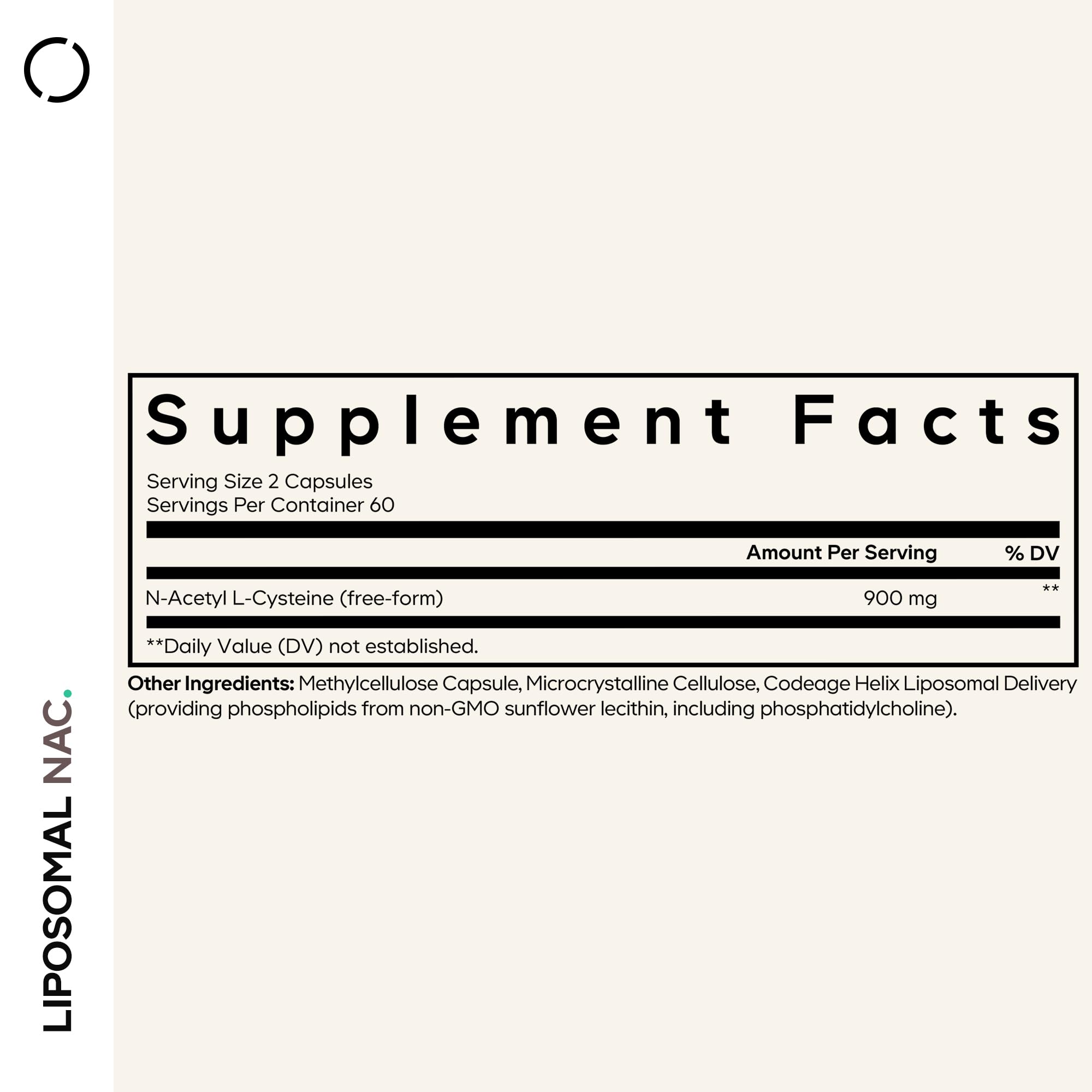 Codeage Liposomal NAC Supplement - N-Acetyl L-Cysteine Amino Acid - 2 Month Supply - Free-Form NAC - Phospholipid Complex - Vegan, Non-GMO, Gluten-Free, Dairy-Free - 120 Capsules CodeageAu supplements