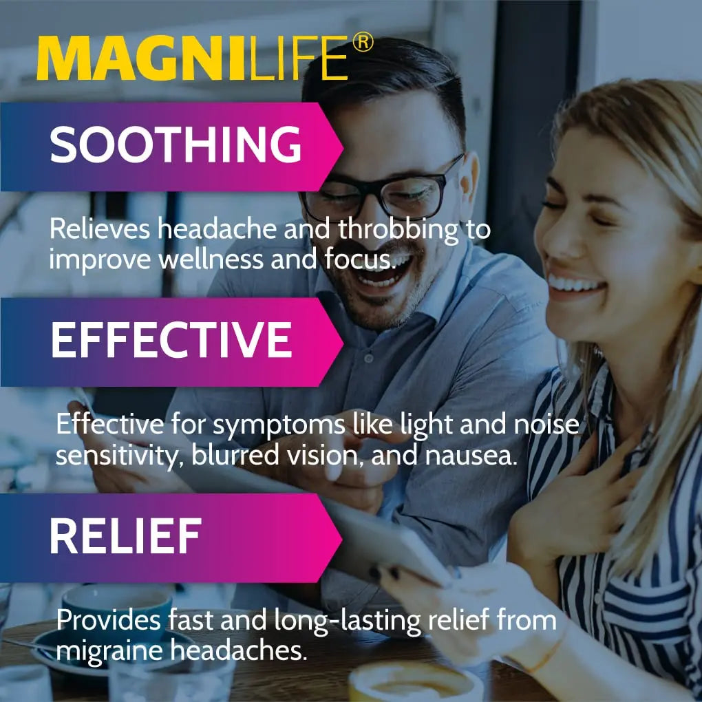 MagniLife Migraine Relief, Non-Habit Forming, 90 Homeopathic Tablets, Migraine Medicine for Light & Sound Sensitivity, Nausea, Blurred Vision & Pressure, Quick-Dissolve Headache Pain Relief MagniLifeAu supplements