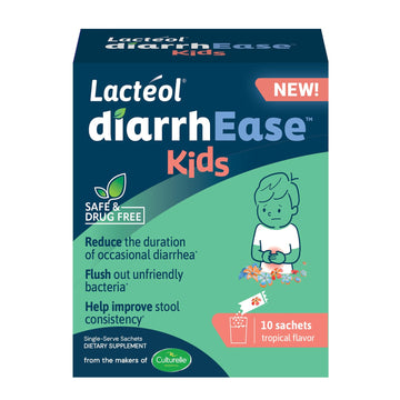 Lactéol diarrhEase Kids - a Safe, Drug Free and clinically Tested postbiotic Strain That Shortens The Duration of Occasional Diarrhea- Works Naturally with Your Child’s Body, 10 Count LactéolAu supplements