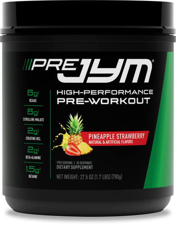 PRE JYM 30 Servings - Pineapple Strawberry JYM Supplement ScienceAu supplements