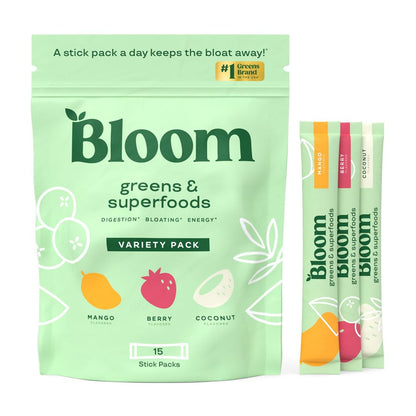 Bloom Nutrition Greens and Superfoods Powder Packets for Digestive Health, Greens Bloom NutritionUS supplements