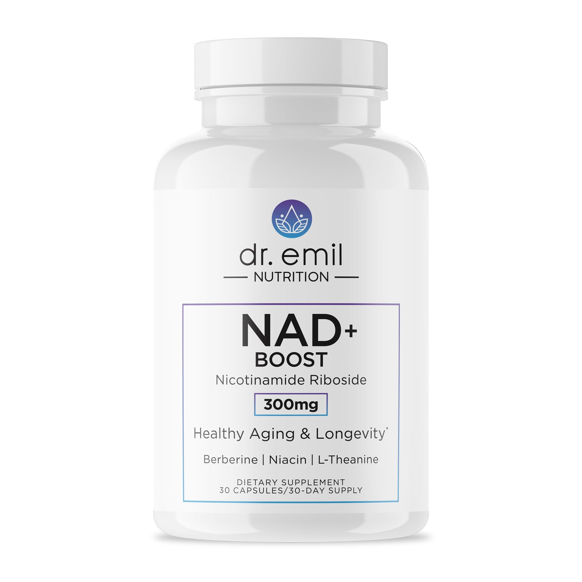 DR. EMIL NUTRITION NAD+ Boost - Nicotinamide Riboside Supplement for Longevity, Healthy Aging & Cellular Regeneration - NAD Supplement with with Berberine, L-Theanine & Niacin - 30-Day Supply DR. EMIL NUTRITIONAu supplements