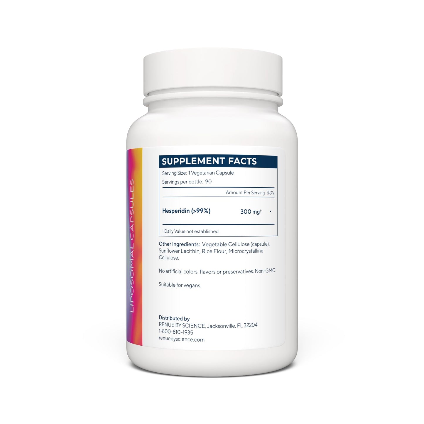 Renue By Science Hesperidin | Liposomal Hesperidin Supplements | 90 High Strength Capsules - 300mg per Serving | Non-GMO | Made in The USA & Third-Party Tested Renue By ScienceUS supplements