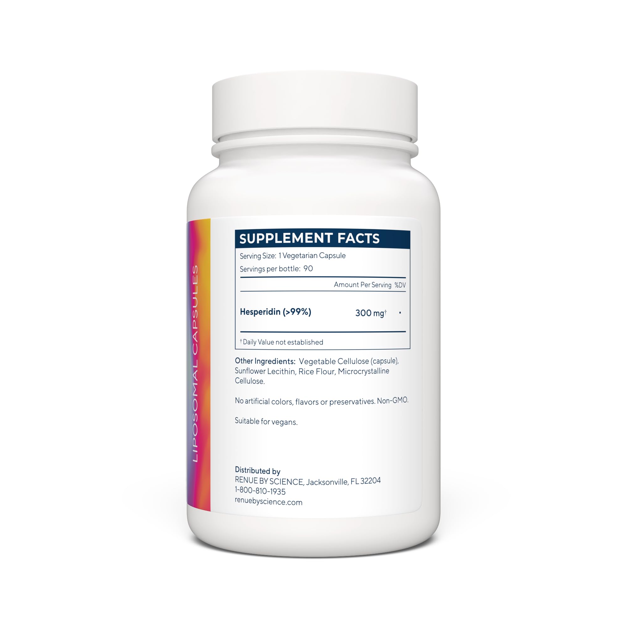Renue By Science Hesperidin | Liposomal Hesperidin Supplements | 90 High Strength Capsules - 300mg per Serving | Non-GMO | Made in The USA & Third-Party Tested Renue By ScienceUS supplements