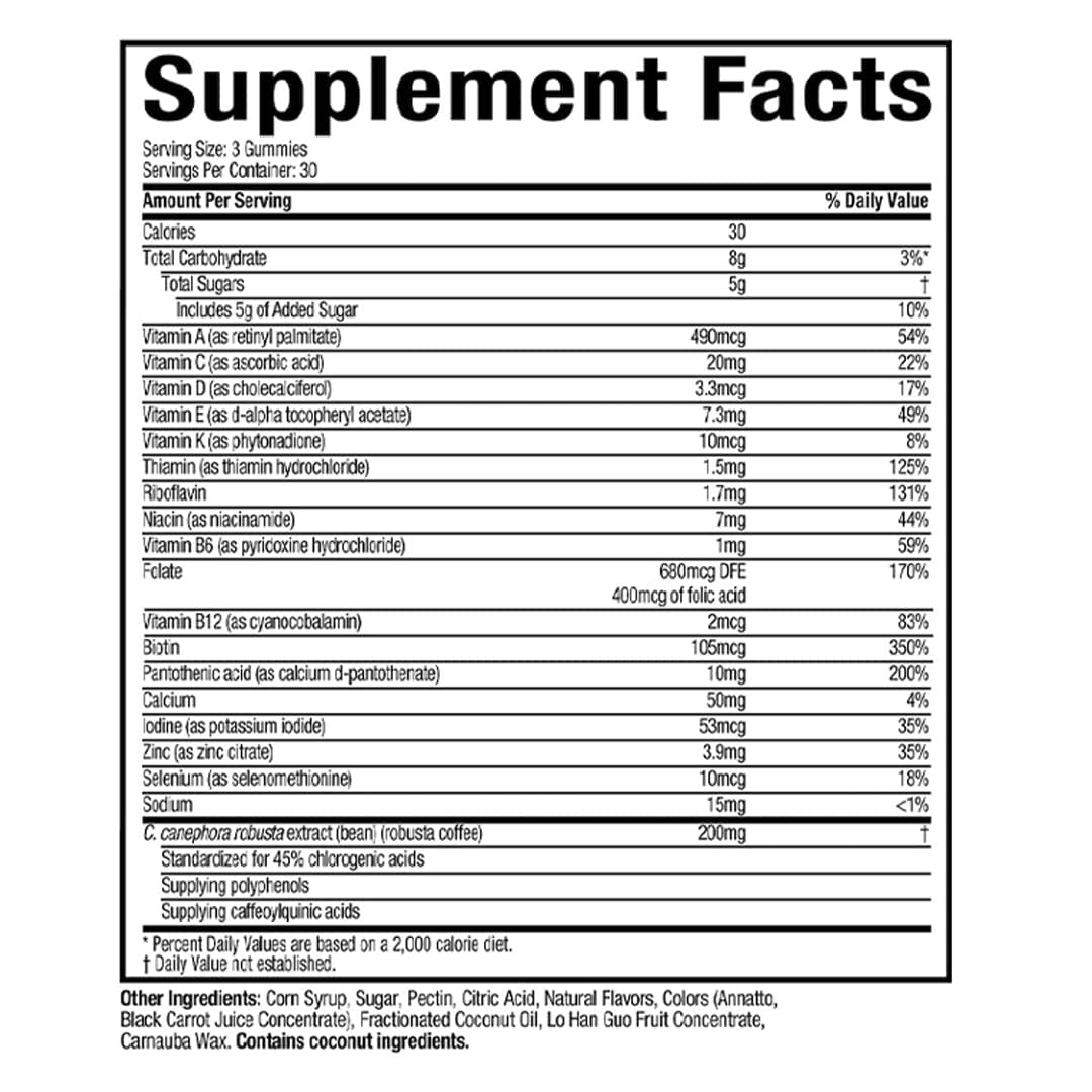 Hydroxycut Caffeine-Free Gummy for Women & Men | 15 Essential Vitamins & Minerals HydroxycutAu supplements
