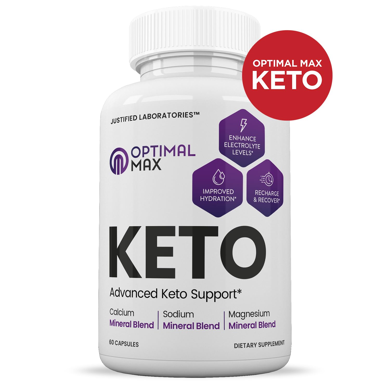 (2 Pack) Optimal Max Keto Pills 1275MG New & Improved Formula Contains Apple Cider Justified LaboratoriesUS supplements
