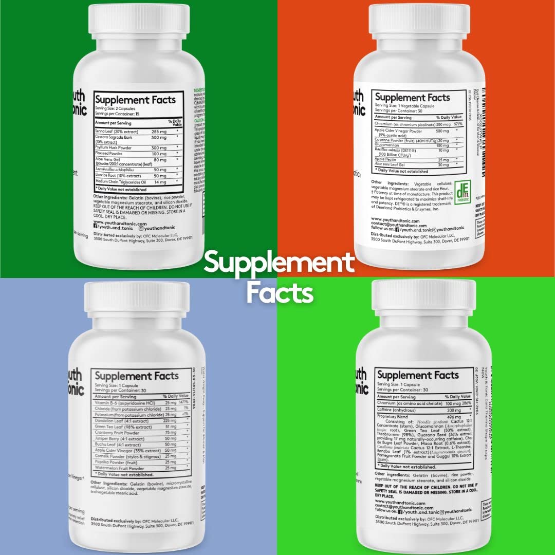 Youth & Tonic CortiThermo Shape Detox Cleanse Kick Off Weight Management - 120 Pills Youth & TonicUS supplements