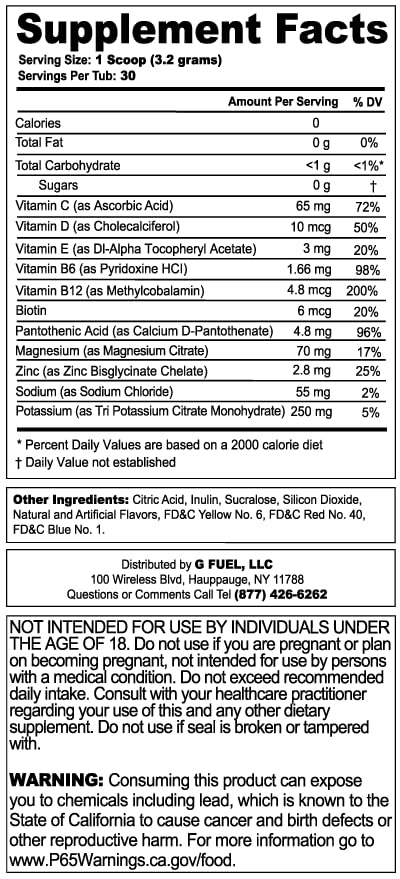 G Fuel Naruto Sage Mode Electrolytes Powder, Water Mix for Hydration, Energy and Focus G fuelAu supplements