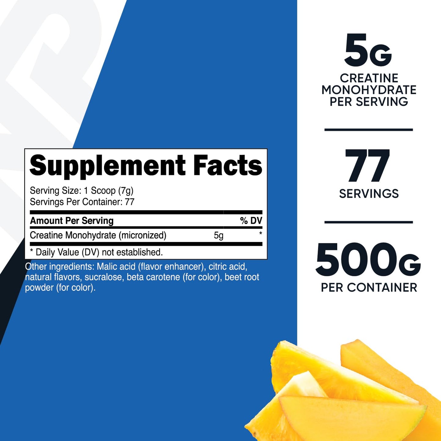 Nutricost Creatine Monohydrate Powder (Pineapple Mango, 500 Gram) - Micronized NutricostUS supplements