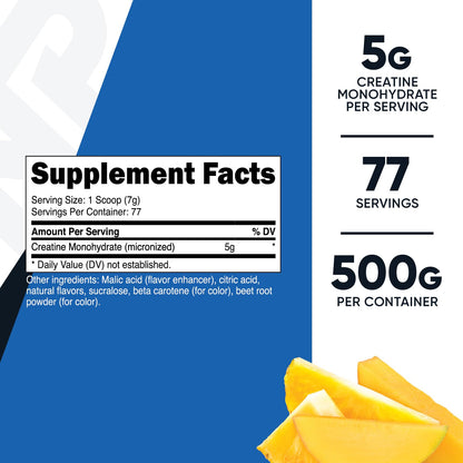 Nutricost Creatine Monohydrate Powder (Pineapple Mango, 500 Gram) - Micronized NutricostUS supplements