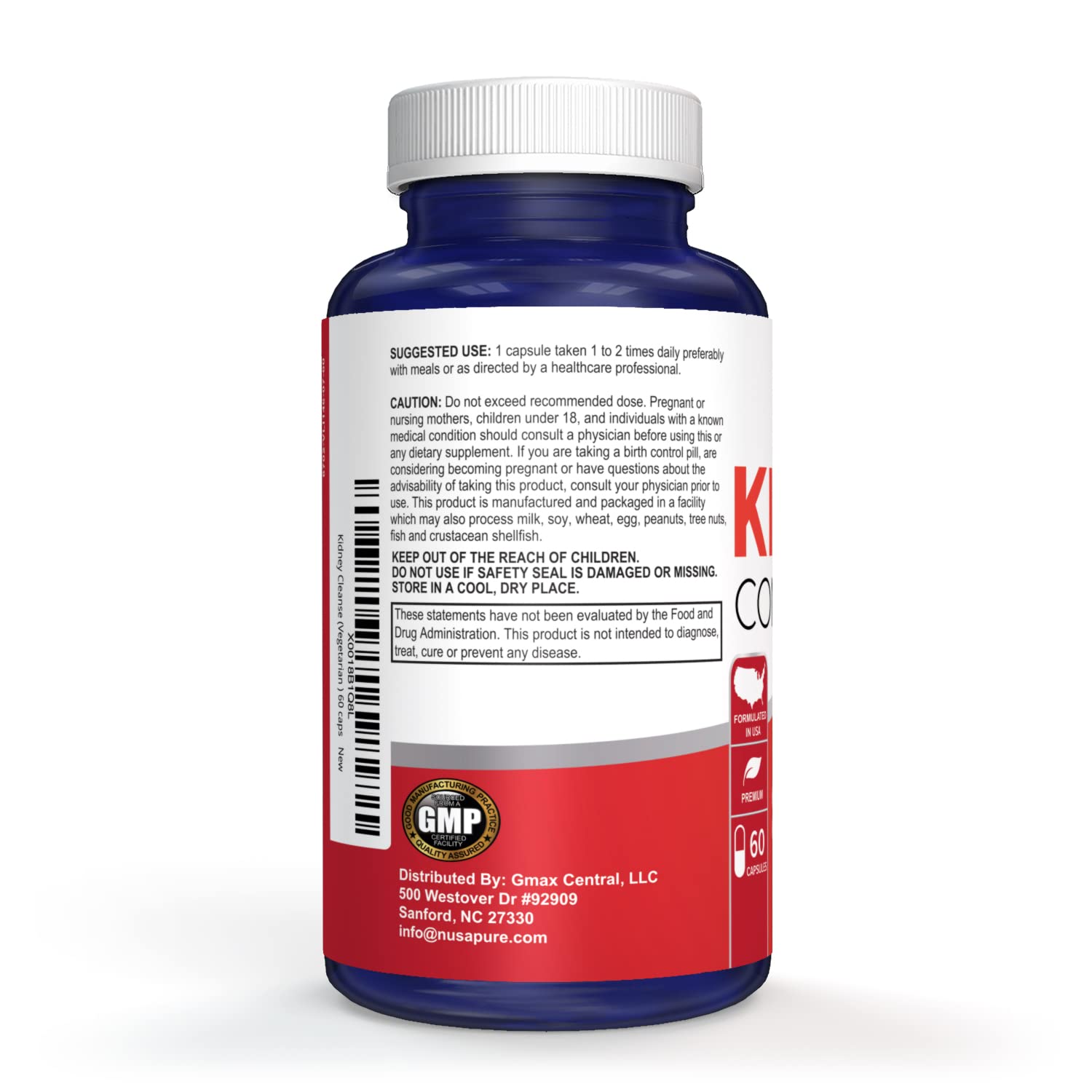 NusaPure Kidney Complex (Vegetarian) 60 caps NusaPureAu supplements