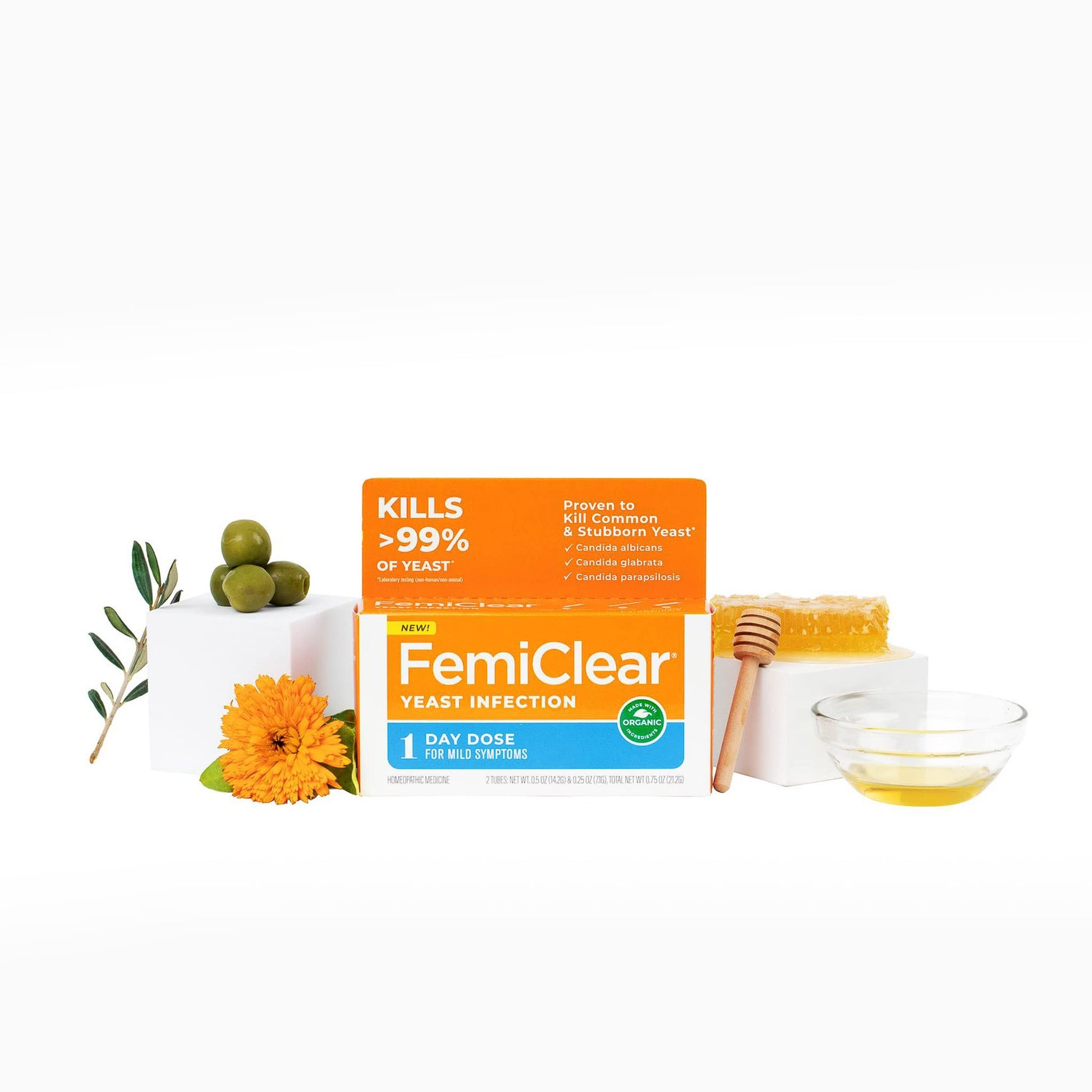FemiClear 1-Day Dose Yeast Infection | Yeast Infection Relief | Homeopathic Solution FemiClearAu supplements