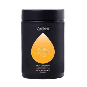 WelleCo HydroProtein Elixir, Potassium Electrolyte Powder with 15g Vegan Protein for Energy, Healthy Hair, Skin & Nails, Easy to Digest Powdered Electrolytes, Passionfruit, 9.5oz Jar WelleCoAu supplements