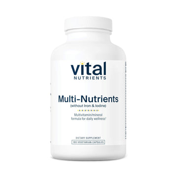 Vital Nutrients Multi-Nutrients (No Iron or Iodine) - Comprehensive Vegetarian Daily Multivitamin and Mineral Formula with Potent Antioxidants* - Gluten, Dairy, Soy Free - Non-GMO - 180 Capsules Vital NutrientsAu supplements
