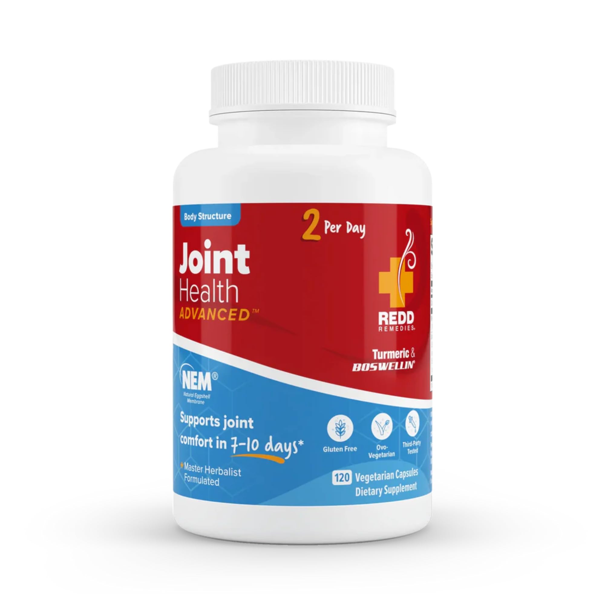 Redd Remedies, Joint Health Advanced, Helps Strengthen Connective Tissue and Cartilage, Fast-Acting Comfort with Boswellia Serrata and Turmeric, 120 Vegetarian Capsules Redd RemediesAu supplements