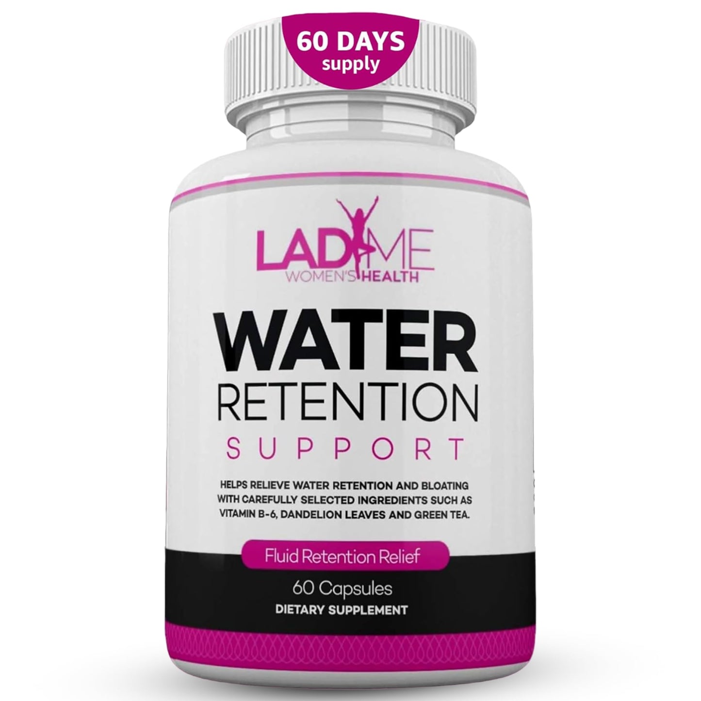 Water Retention Pills for Women Bloating Relief with Vitamin B6, Dandelion & Green Tea Natural LADYME WOMEN'S HEALTHUS supplements