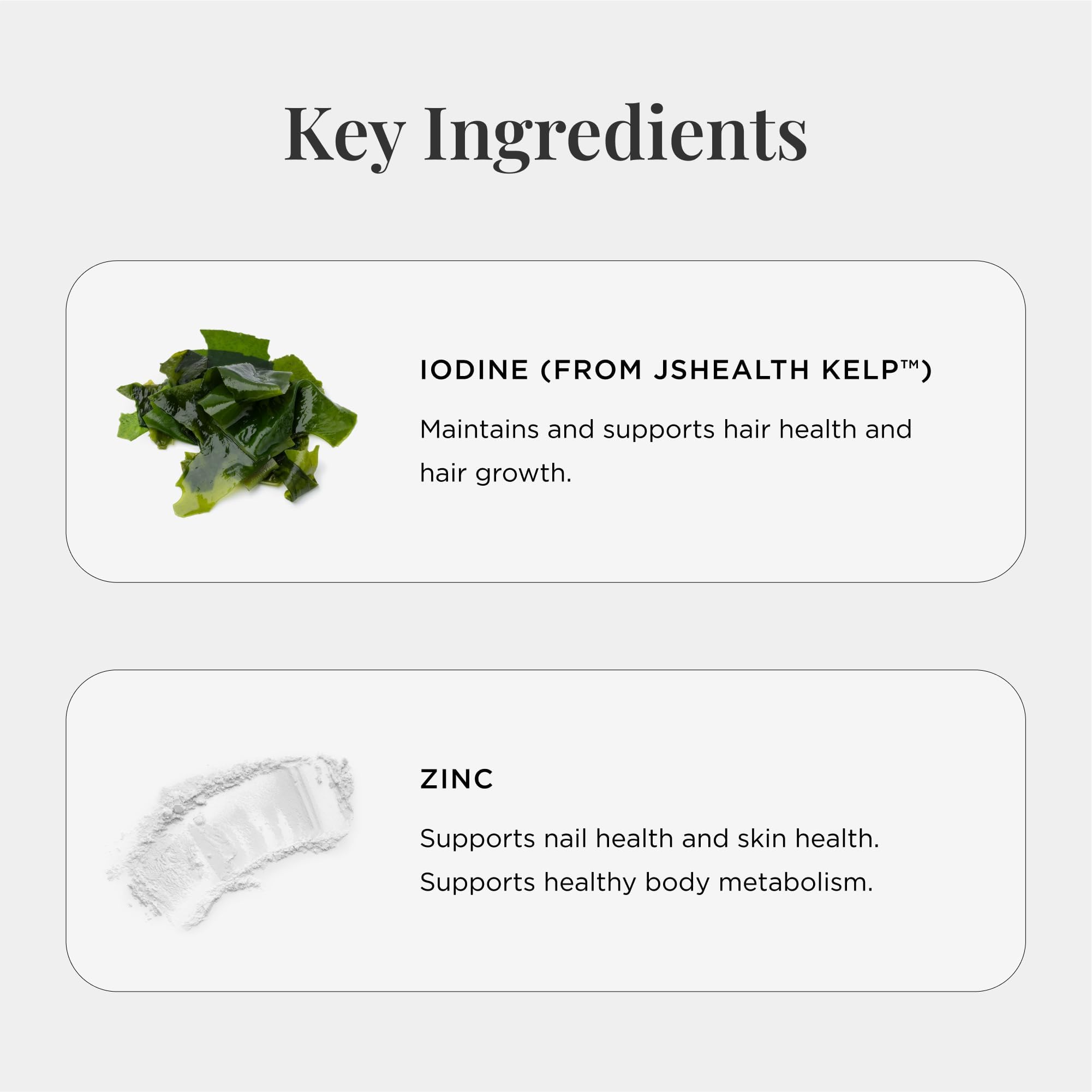 JSHealth Hair Growth Vitamins for Women. Hair + Energy with Kelp Iodine and Zinc. Supports Thickness, Strength, Energy. Nutritionist-Formulated (60 Capsules) JSHealthAu supplements
