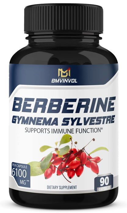 BMVINVOL 5-in-1 Berberine Supplement 6100mg with Ceylon Cinnamon, Gymnema BMVINVOLUS supplements