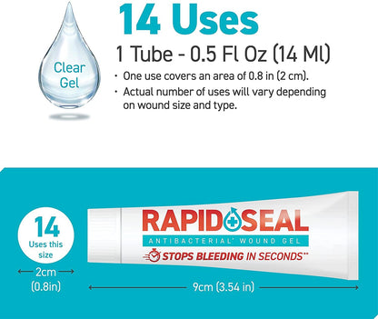 Rapid-Seal Wound Gel (1 Count) | Stops Bleeding in Seconds, Ideal for Cuts Rapid-SealUS supplements