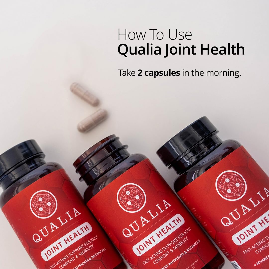 Qualia Joint Health 9 Advanced Joint Health nutrients: denatured Collagen, boswellia, tumeric, Boron, Ginger, L-carnitine. Cartilage Health, Tendon Strength, Healthy Joint Aging (1 Month Supply) QUALIA LIFE SCIENCESAu supplements