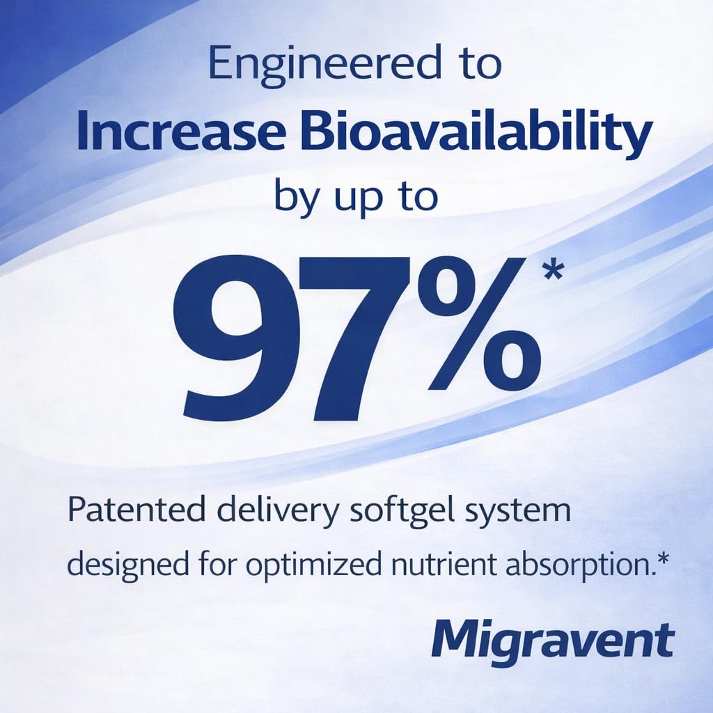 Vita Sciences Migravent – Advanced Nutritional Formula with Magnesium, CoQ10, Vitamin B2, and Butterbur for Brain and Circulatory Wellness – 60 Capsules Vita SciencesAu supplements