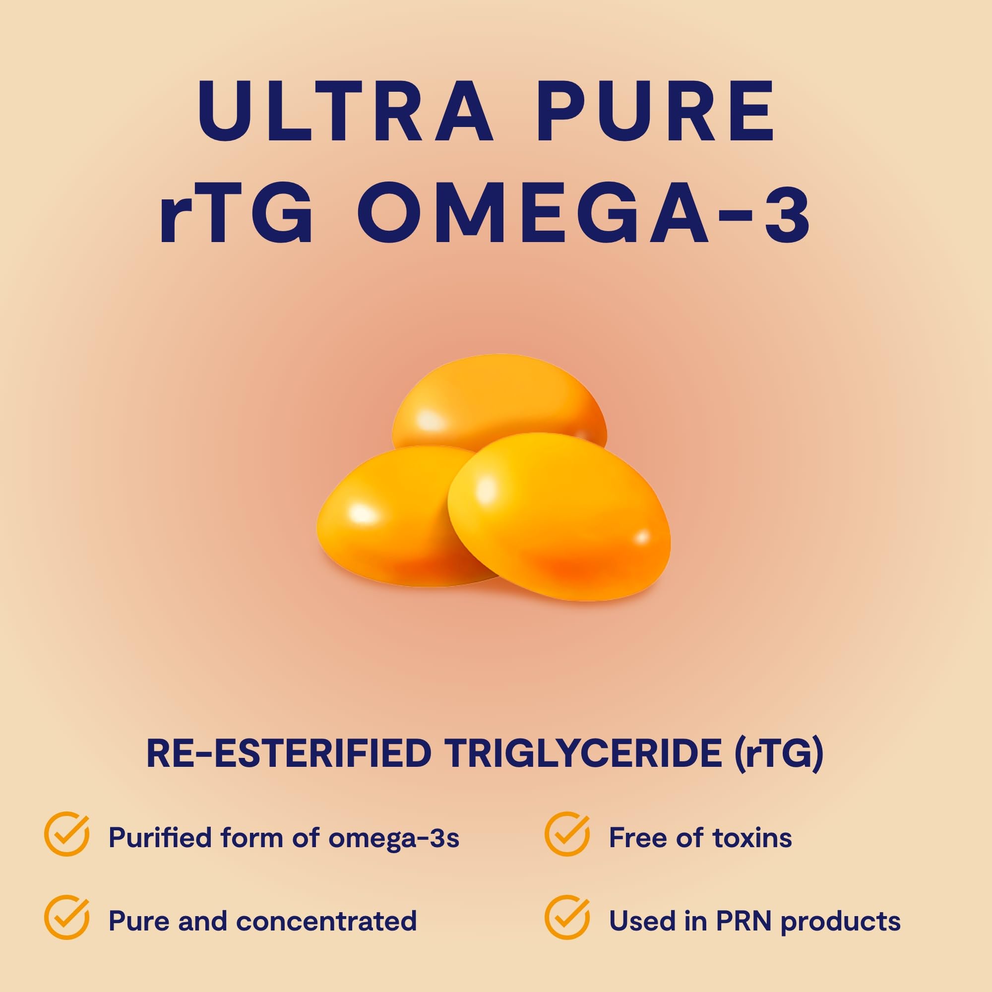 Omega 3 Gummy Chewables - 90 Gel Chews, 30-Day Supply, Citrus Flavor - 1760mg Ultra-Pure rTG Omega 3 for Eye, Heart, Brain, Joint & Immune Health PRN Physician Recommended NutriceuticalsAu supplements