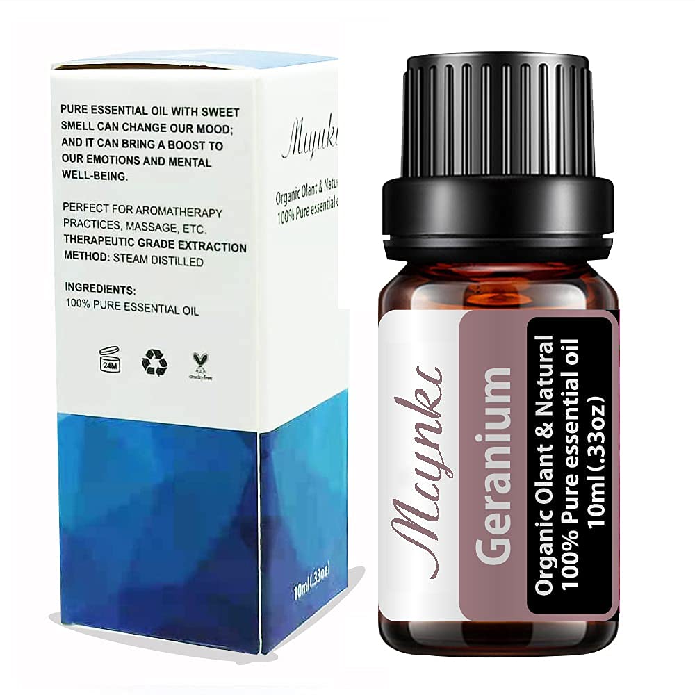 Geranium Essential Oil for Diffuser for Home Kids Women Candle Soap Making DIY -10ml MiyukiAu supplements