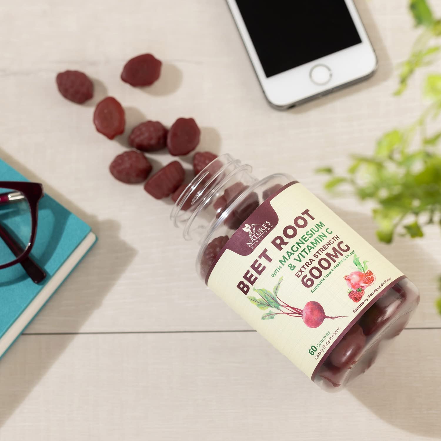 Nature's Nutrition Beet Gummies with Beetroot - Energy & Heart Health Support Nature's NutritionAu supplements