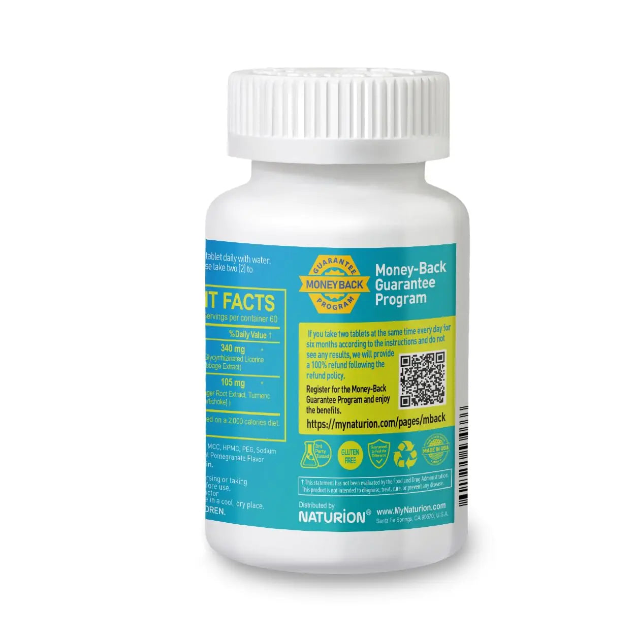 Gastro Support – Digestive Health Supplement with G-FOS Blend, Organic Ginger Root, Licorice Extract, Mastic Gum & Pomegranate – Supports Digestive Comfort & Gut Balance – 60 Tablets, 60 Day Supply NATURIONnz supplements