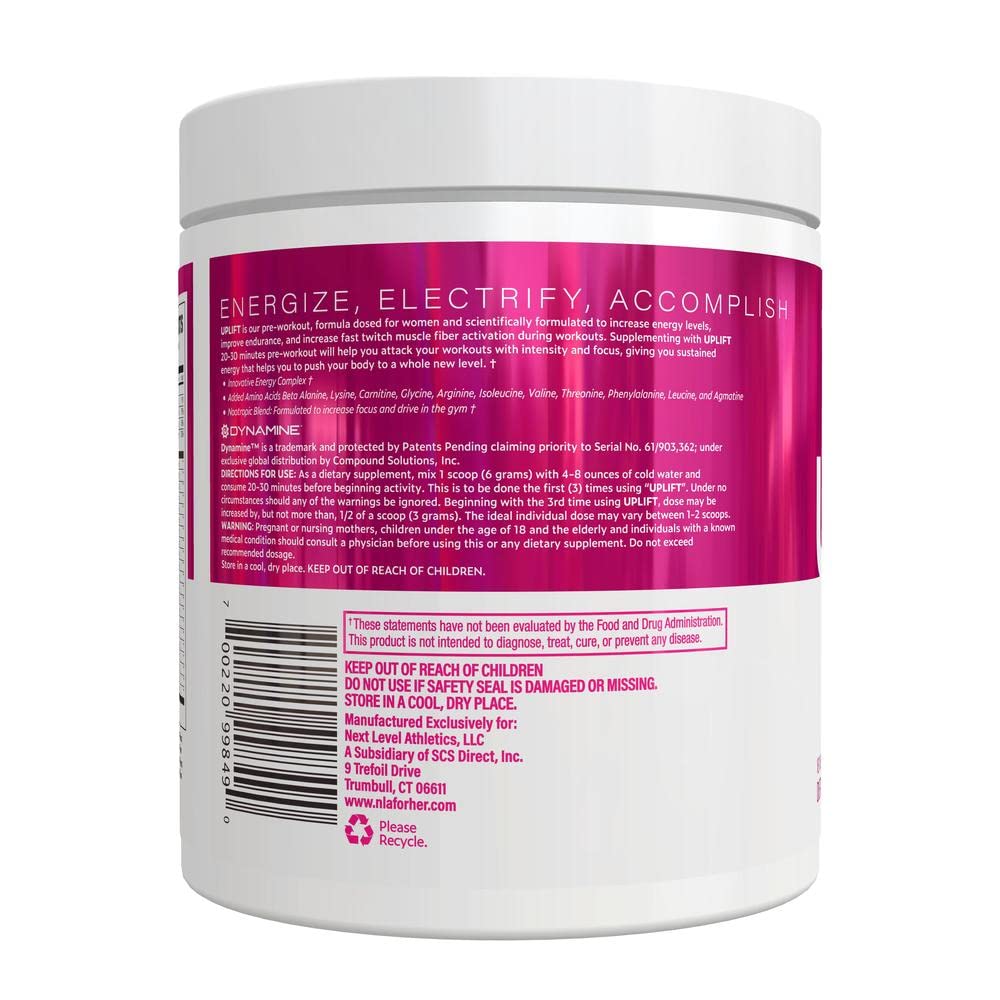 Uplift Pre-Workout for Women (30 Servings) -Raspberry Lemonade-Provides Clean NLA for HerAu supplements