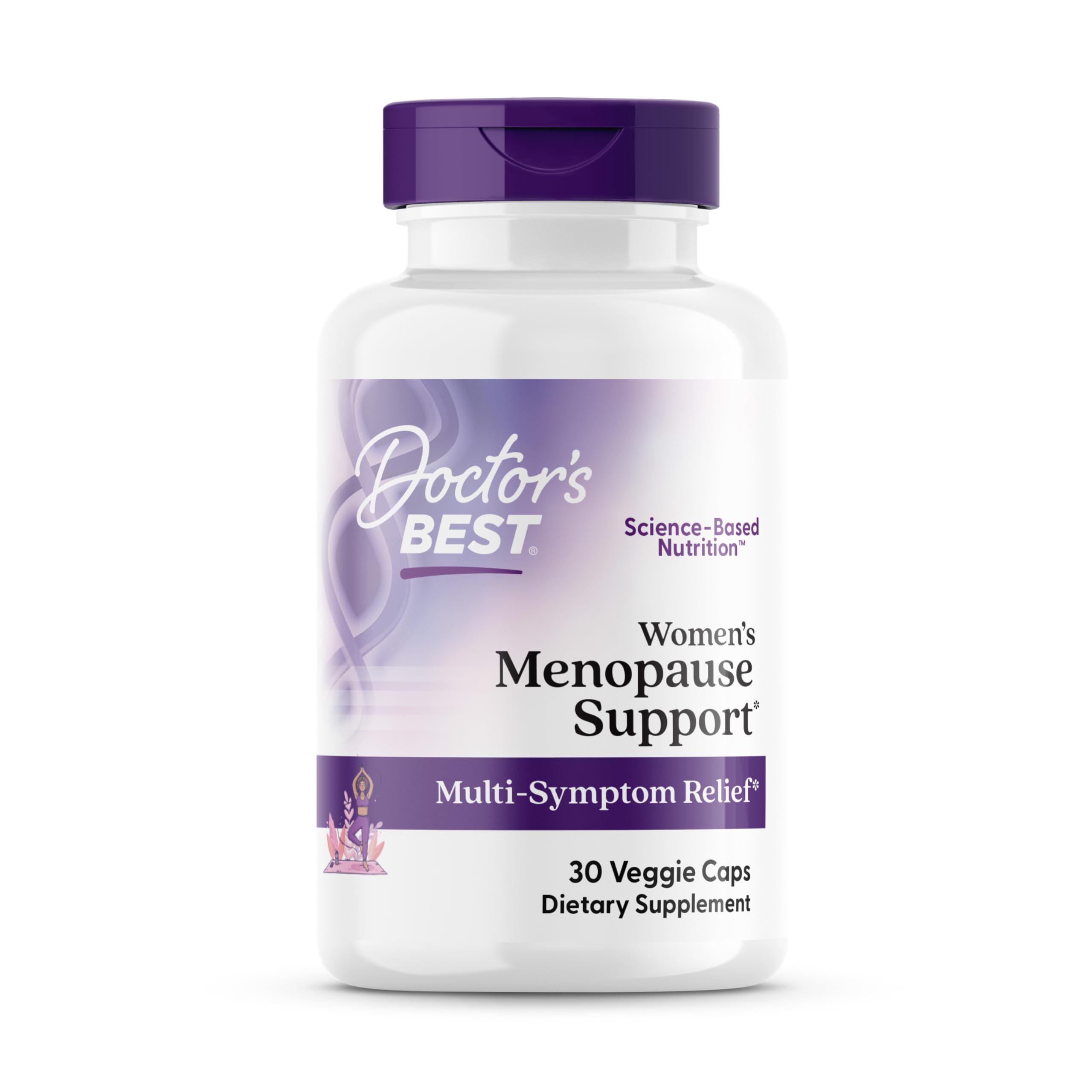 Doctors Best Womens Menopause Support (Soy Isoflavone, Black Cohosh, Chaste Tree), Multi-Symptom Relief, Non-GMO, Gluten Free, Vegan 30 Veggie Caps Doctor's BESTAu supplements