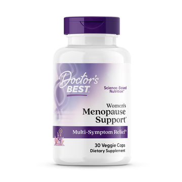 Doctors Best Womens Menopause Support (Soy Isoflavone, Black Cohosh, Chaste Tree), Multi-Symptom Relief, Non-GMO, Gluten Free, Vegan 30 Veggie Caps Doctor's BESTAu supplements