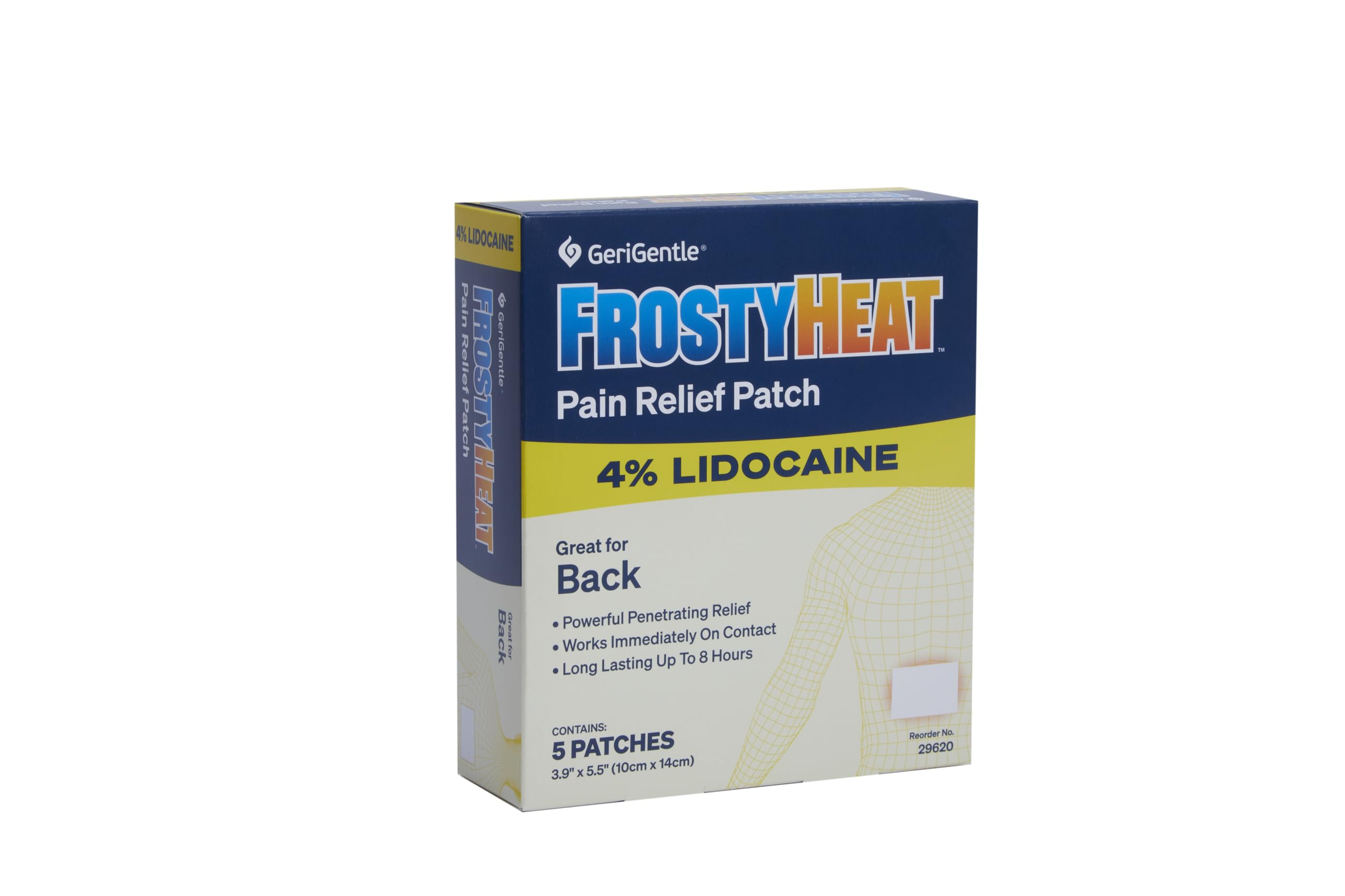 TenderGentle Four Percent Lidocaine Patches - 30 Back Pain Relief Patches with 4% Lidocaine for Aches, Muscle and Joint Discomfort - 3.9" x 5.5" Back, Shoulder, and Neck Pain Patch TenderGentleAu supplements