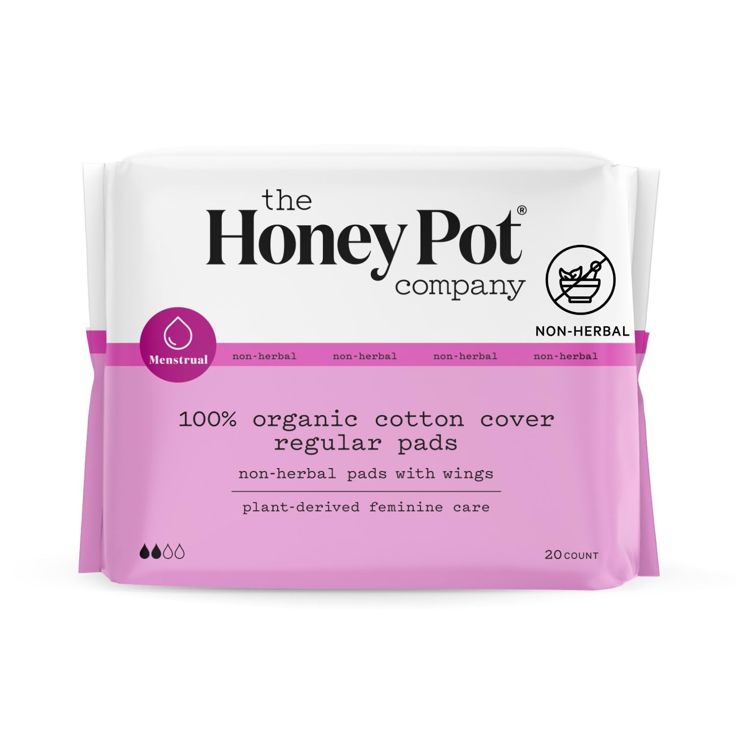 The Honey Pot Company - Non-Herbal Regular Flow Pads with Wings - Organic Pads for Women The Honey Pot CompanyAu supplements