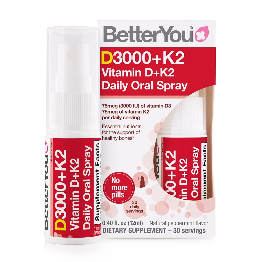 BetterYou D3000 + Vitamin D + K2 Spray 12ml BetterYouUS supplements