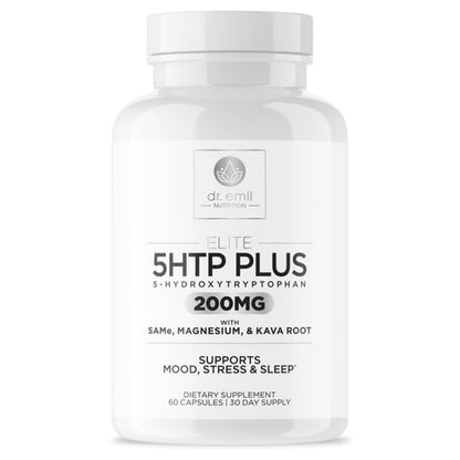 200 MG 5-HTP Elite with Kava Root Extract, Magnesium & SAM-e to Maintain Normal DR EMIL NUTRITIONUS supplements