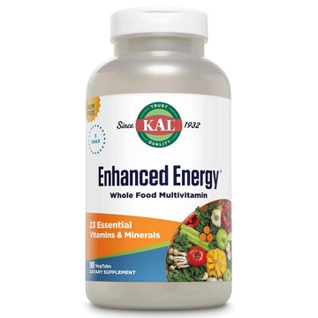 KAL® Enhanced Energy Multivitamin | Whole Food Based Vitamins & Minerals w/ Antioxidants, Digestive Enzymes & Natural Carotenoids | 180 Capsules KALAu supplements