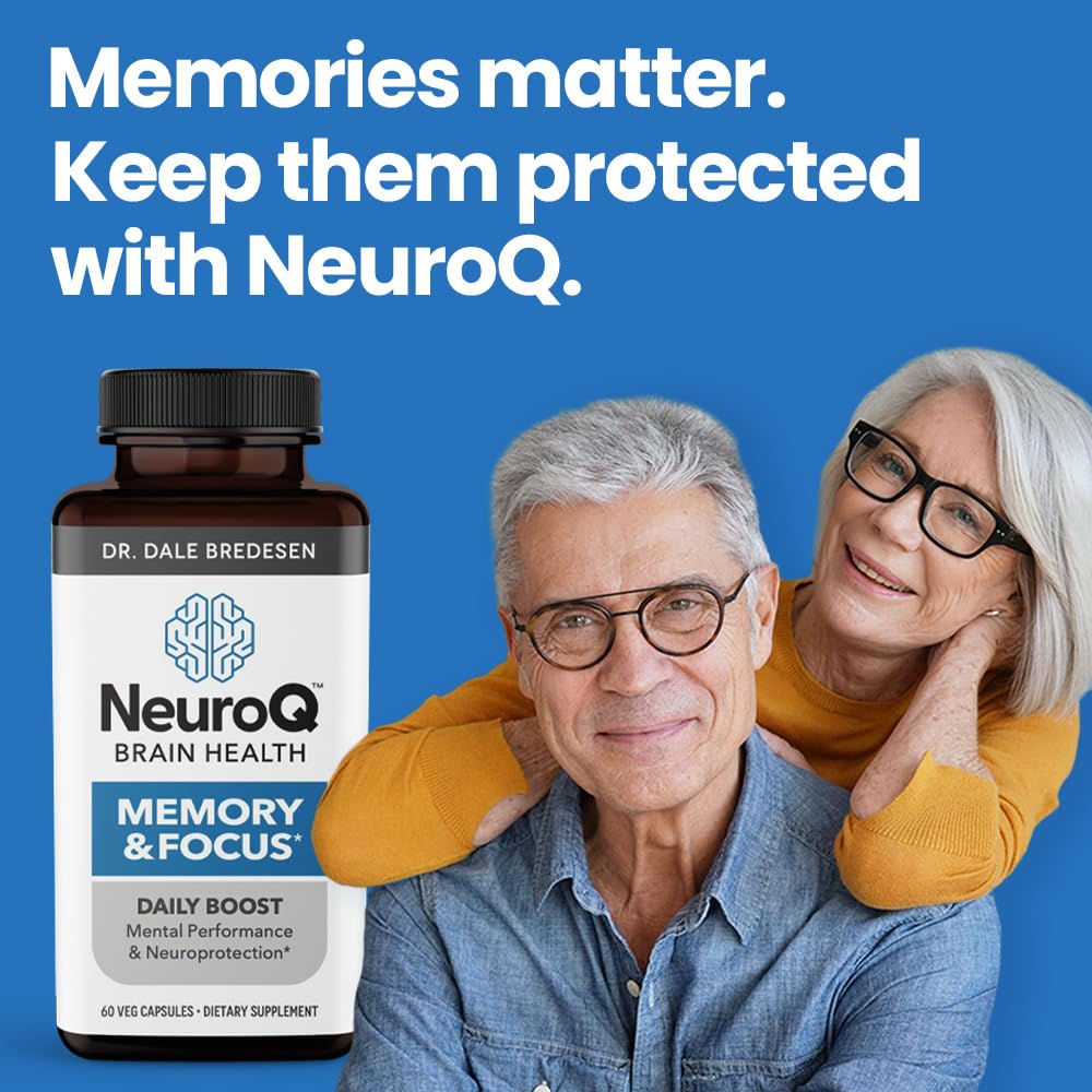 NeuroQ Memory & Focus - Boosts Cognitive Performance & Healthy Brain Function - Neuroprotective Formula by Dr. Dale Bredesen - Gotu Kola Ginkgo Phosphatidylserine Coffee Fruit & Propolis - 60 Capsules LifeSeasonsAu supplements