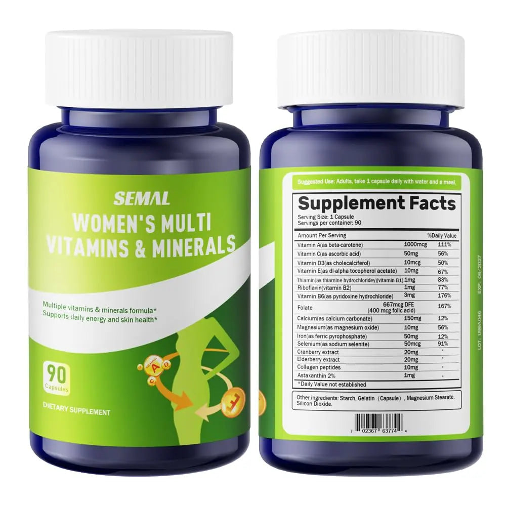 SEMAL Daily Multivitamin & Multimineral Supplement for Women (90 Capsules) SEMALAu supplements
