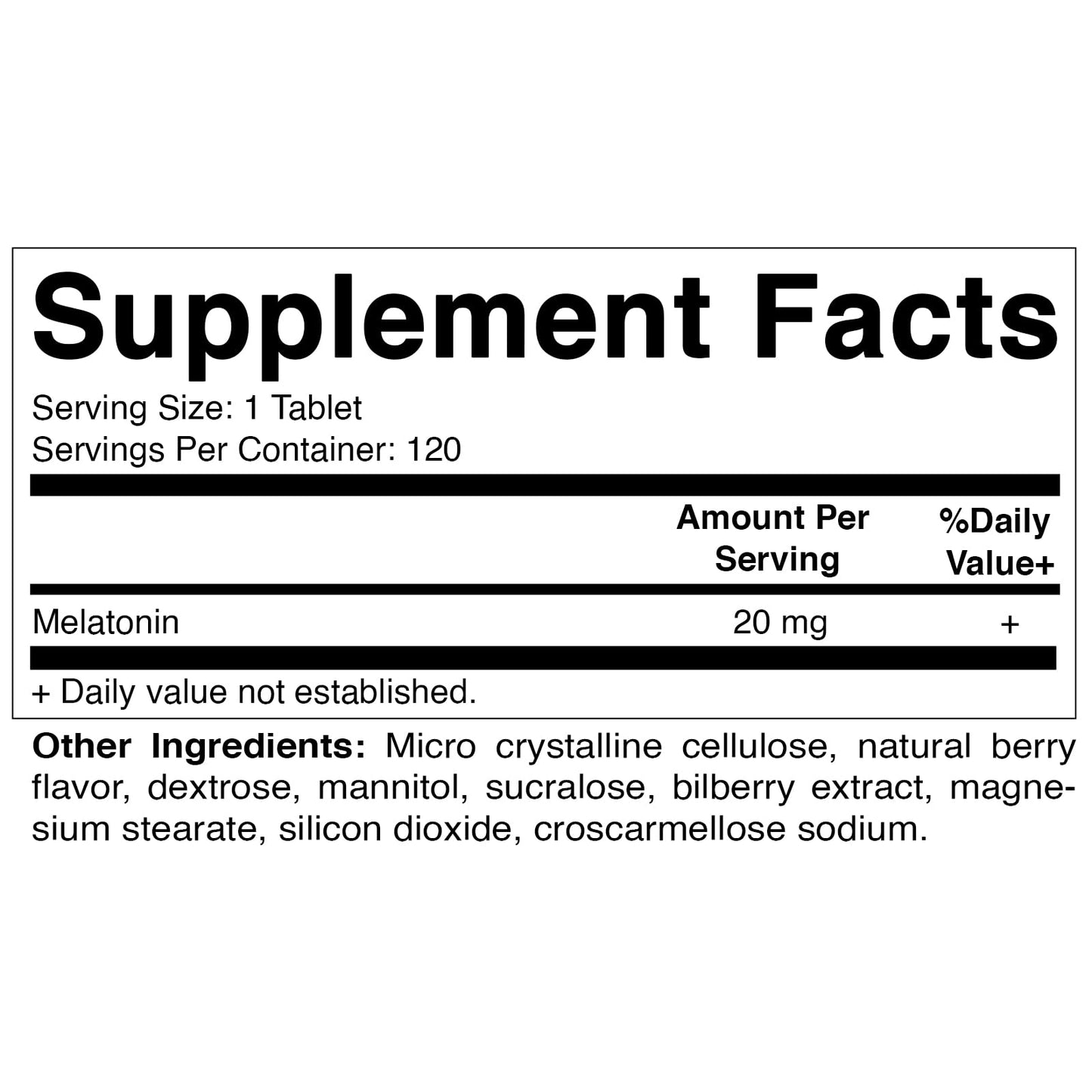 Vitamatic Melatonin 20mg Tablets | Vegetarian, Non-GMO, 6 pack VitamaticUS supplements
