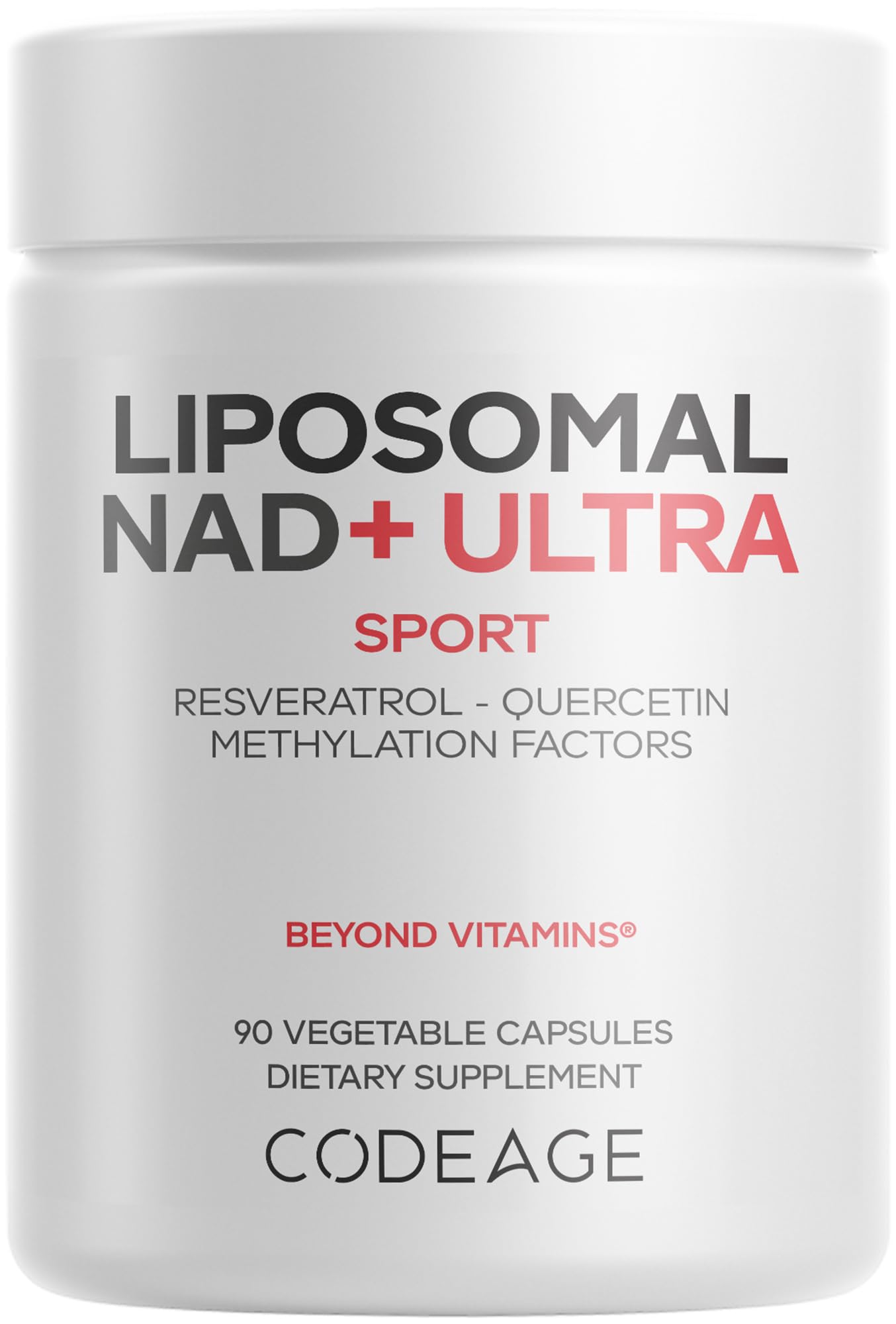 Codeage Liposomal NAD+ with Resveratrol & Vitamin B - NAD Plus Ultra for Energy & Healthy Aging Support - NAD Vitamin Supplement with Quercetin, Betaine, Riboflavin - Bioavailable - 90 Capsules CodeageAu supplements