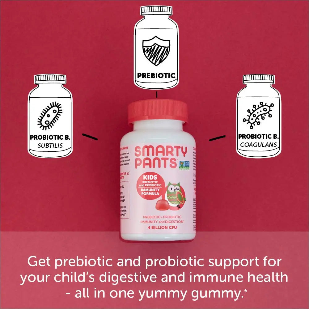 SmartyPants Organic Kids Multivitamin Gummies: Probiotics & Kids Probiotic Immunity Gummies: Prebiotics & Probiotics for Digestive Health and Immune Support Supplement SmartyPantsAu supplements